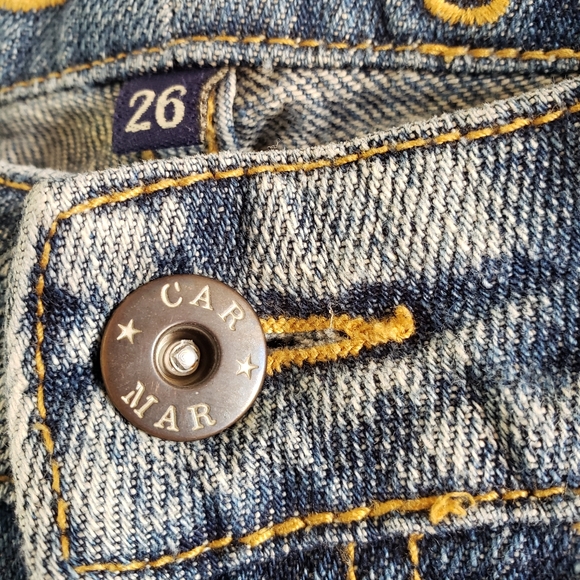 Carmar Distressed Mid Rise Straight Leg 26 - Picture 6 of 8